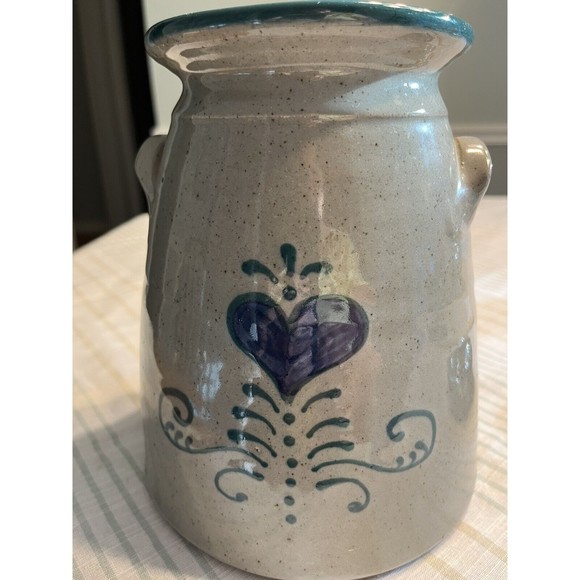 Great Bay Pottery Salt Glaze Crock Canister Bean Pot with Lid USA - Picture 6 of 12